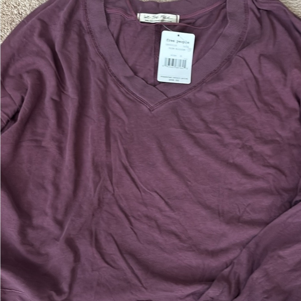 Free People Plum Blossom Knit Top